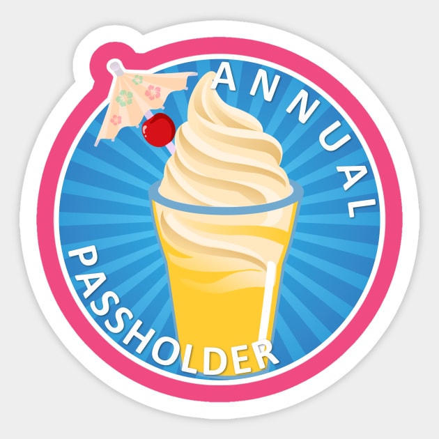 Pineapple Whip Passholder Sticker by EnchantedTikiTees